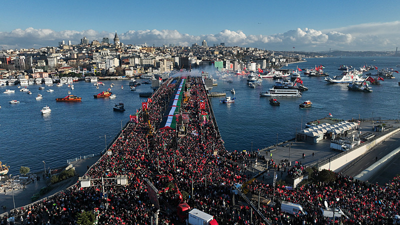 SON DAKİKA… Yüz binler Filistin için tek yürek! İstanbul’da Gazze kıyamı: Tarihi görüntüler…