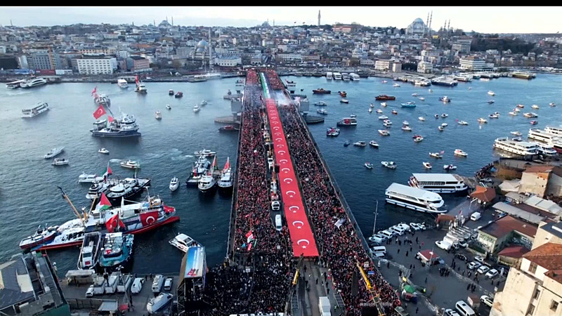 SON DAKİKA… Yüz binler Filistin için tek yürek! İstanbul’da Gazze kıyamı: Tarihi görüntüler…