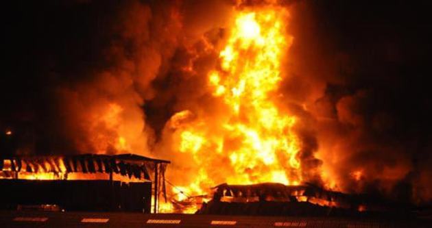 Halkalı Gümrüğü’nde yangın