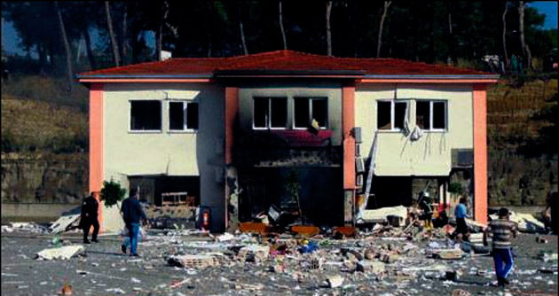 Okul binasında tüp patlaması