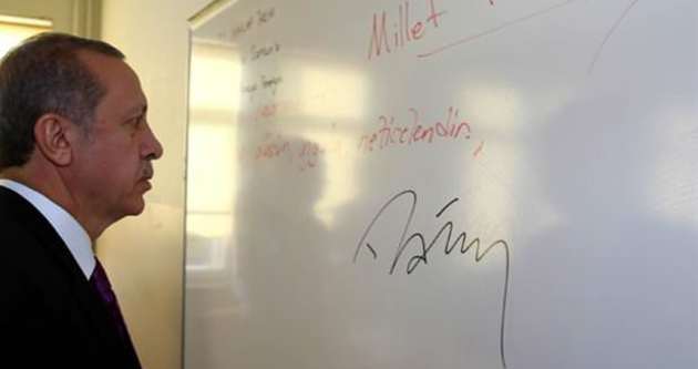 Cumhurbaşkanı Erdoğan tahtadan mesaj verdi