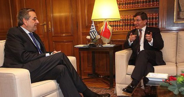 Başbakan Davutoğlu Samaras’la görüştü