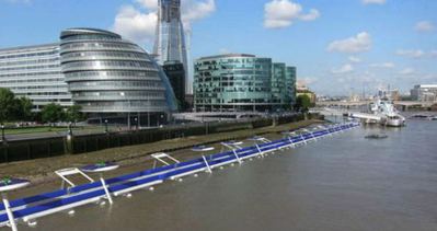 Thames Nehri’ne yüzen bisiklet yolu!