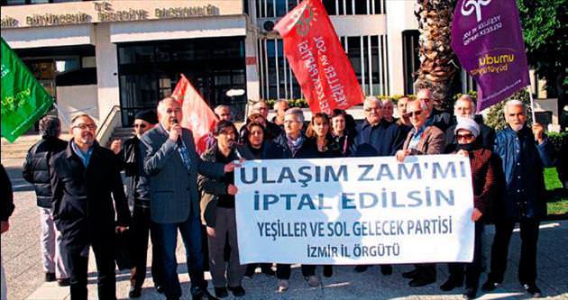 Ulaşım zammını protesto ettİler