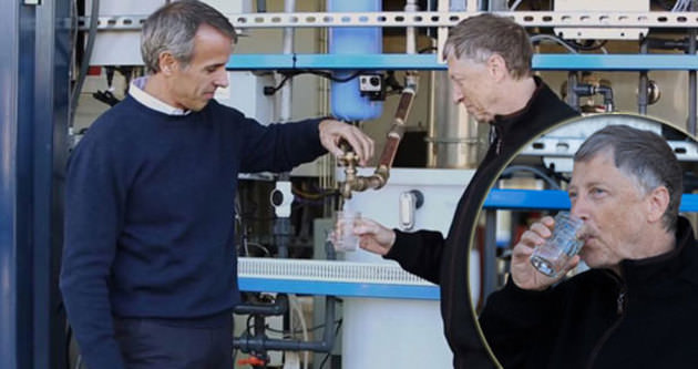 Bill Gates insan dışkısından su içti