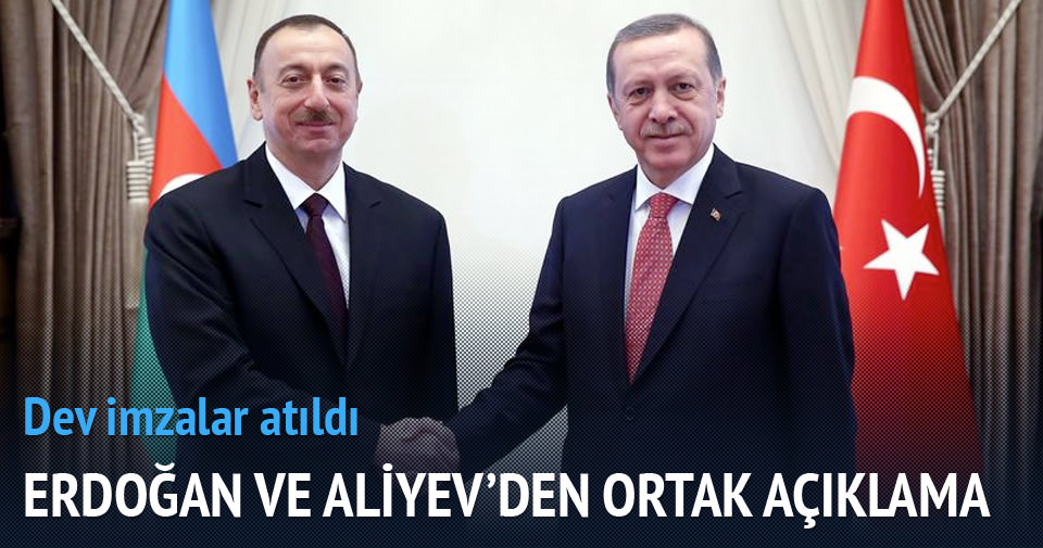 Erdoğan ve Aliyev'den ortak basın toplantısı