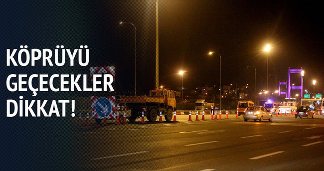 Fatih Sultan Köprüsü’nde 4 şerit trafiğe kapatıldı