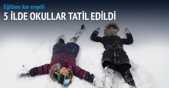 5 ilde okullara kar tatili