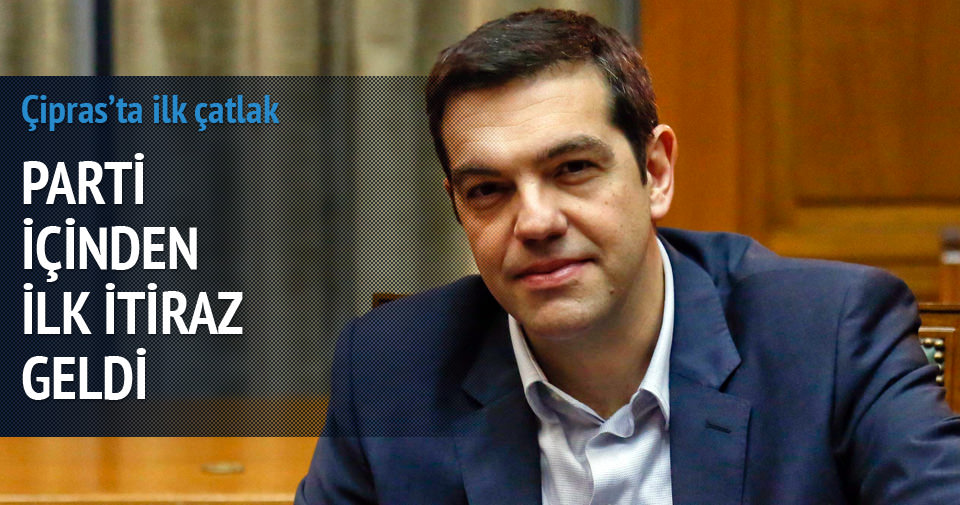 Çipras'a parti içinden ilk itiraz geldi