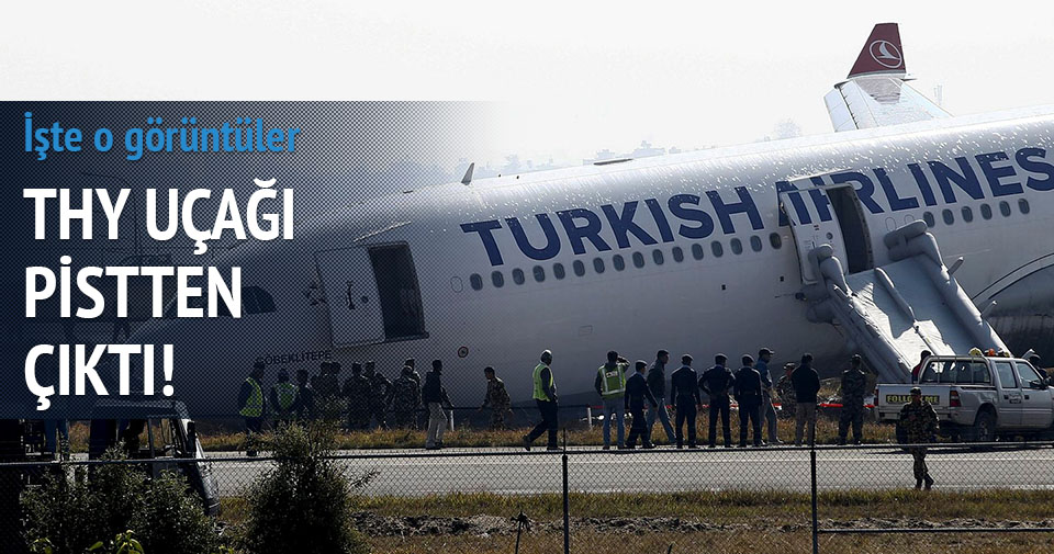 THY uçağı pistten çıktı