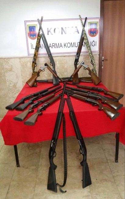 Beyşehir’de Yasa Dışı Üretim Tüfekler Ele Geçirildi