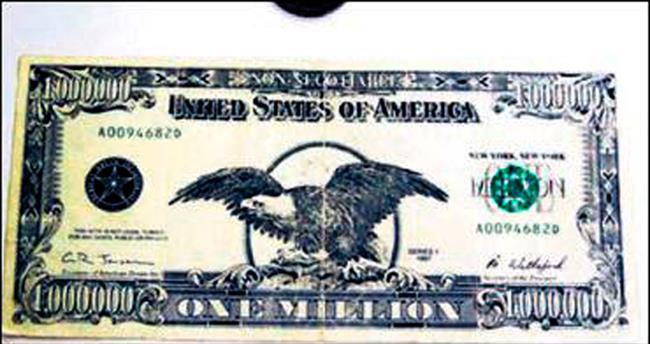 1 milyon dolarlık banknot yakalandı