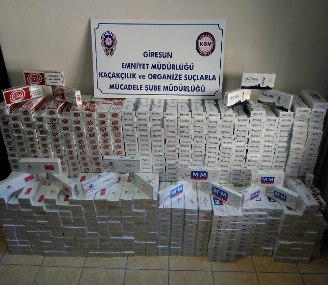 Giresun’da 8 Bin 702 Paket Kaçak Sigara Ele Geçirdi