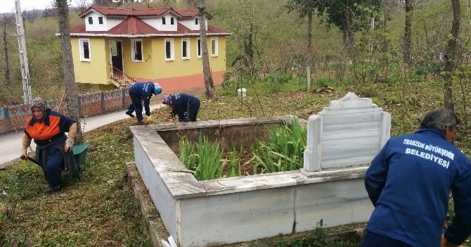 Trabzon Büyükşehir Tüm İlçelerdeki Mezarlıkların Bakım Ve Onarımını Yapıyor