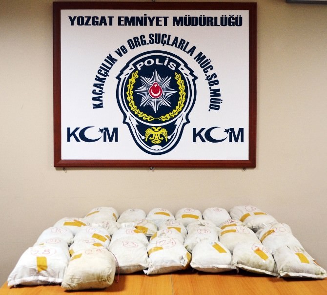 Yozgat Polisi 58 Kilo Toz Esrar Ele Geçirdi