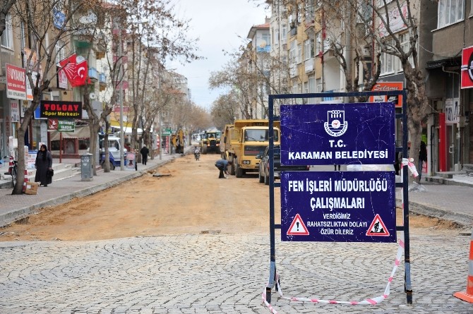 Karaman Belediyesi 2.istasyon Caddesi’ni Yeniliyor