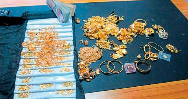 Polis çalınan altınları buldu