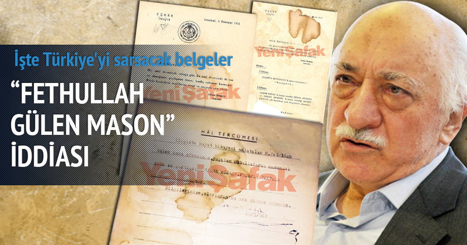 İşte Fethullah Gülen’in Masonluk belgeleri