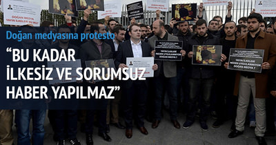 Doğan Holding önünde protesto