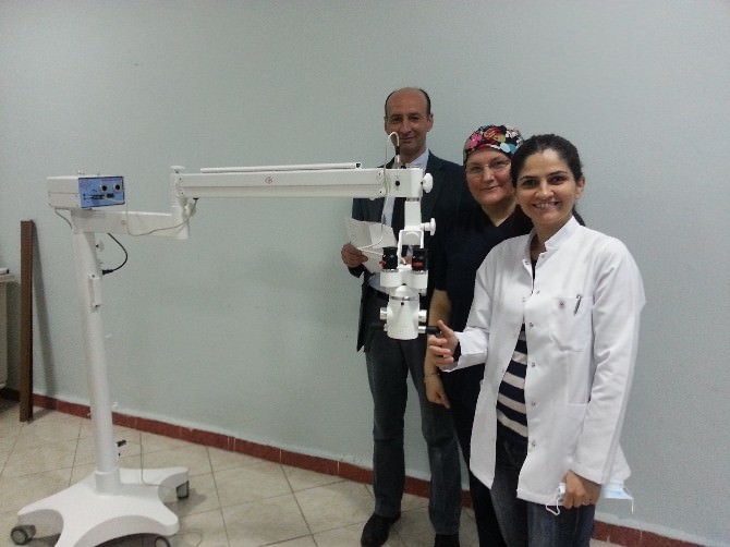 Biga Devlet Hastanesine Ameliyat Mikroskobu Alındı
