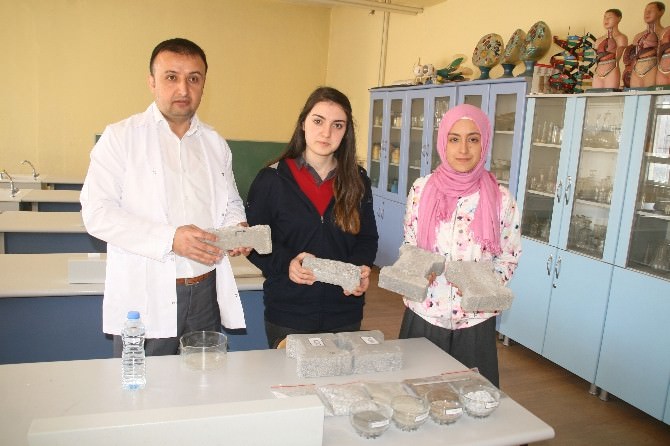 Yozgat Anadolu Lisesi Öğrenciler Kömür Külünden Parke Üretti