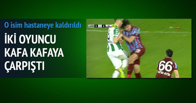 Konya-Trabzon maçında olay!
