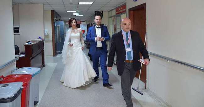 Düğünden çıkıp hastaneye gittiler