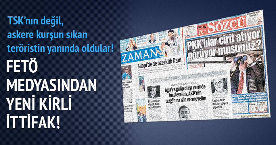 FETÖ MEDYASI TSK'NIN DEĞİL ASKERE KURŞUN SIKAN TERÖRİSTİN YANINDA OLDU