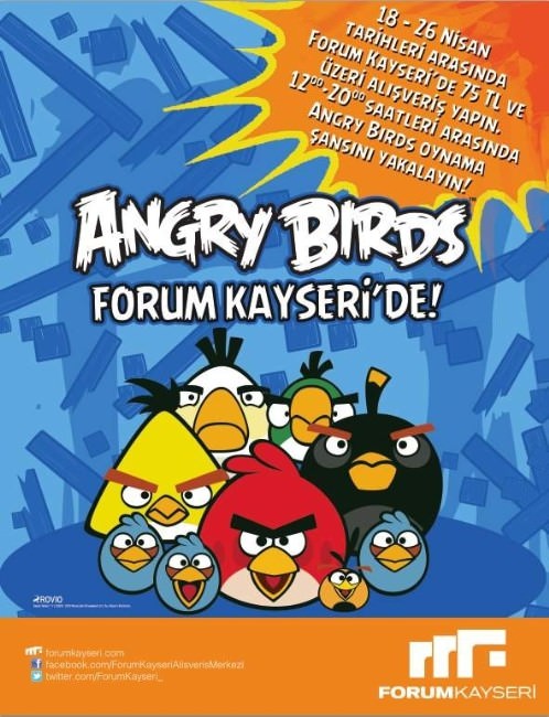 Dünyanın En Popüler Kuşları Angry Brids Anadolu’da İlk Kez Forum Kayseri’de