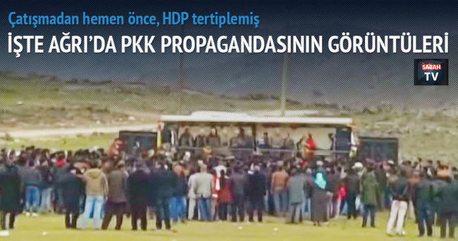 İşte Ağrı’da PKK propagandasının görüntüleri