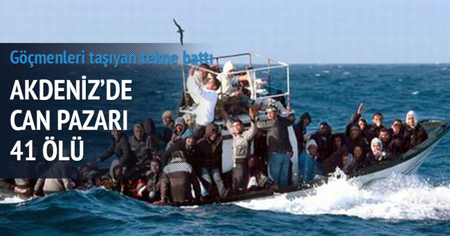 İtalya’da göçmenleri taşıyan tekne battı: 41 ölü