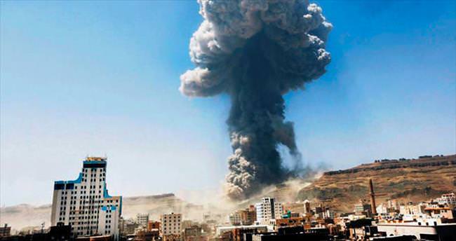 Koalisyon uçakları Yemen’de füze deposunu havaya uçurdu
