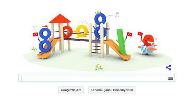 23 Nisan Ulusal Egemenlik ve Çocuk Bayramı Google tarafından kutlandı