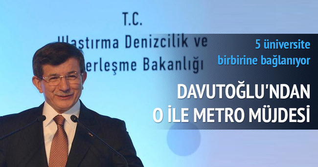 Başbakan Davutoğlu’ndan Konya’ya metro müjdesi