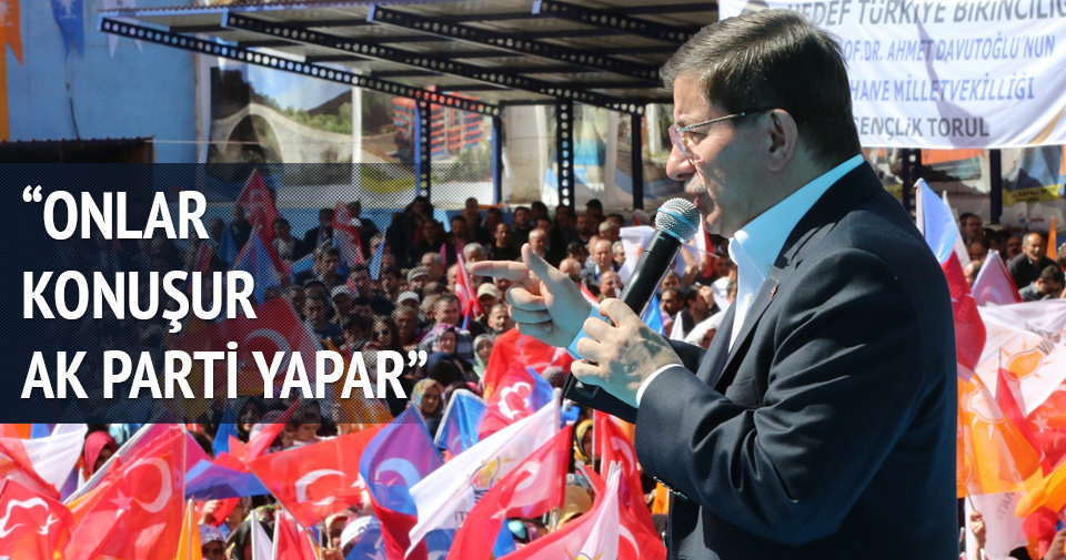 Başbakan Davutoğlu Bayburt’ta konuştu