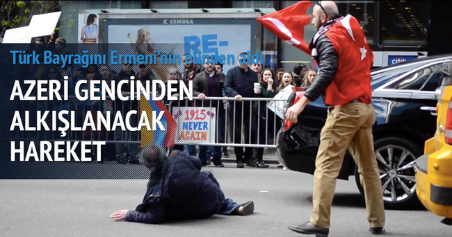 ABD’de Türk Bayrağı’nı Ermeniler’den kurtaran Türk genci