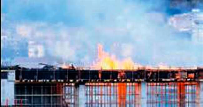 YHT Ankara Garı inşaatında yangın