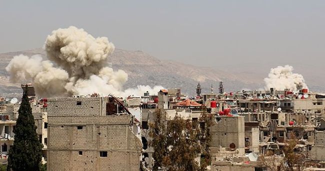 Esed güçleri Şam’a 28 varil bombası attı