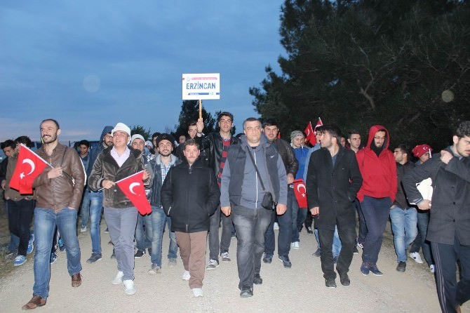 Erzincan’dan Yüzlerce Genç 57. Alay Vefa Yürüyüşüne Katıldı