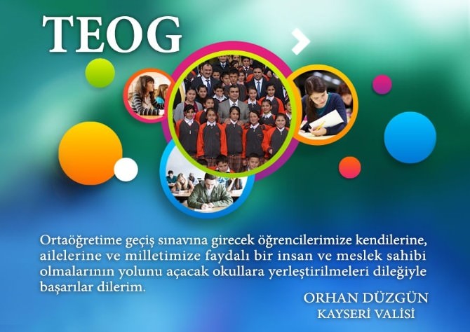 Vali Orhan Düzgün TEOG Sınavına Girecek Öğrencilere Başarılar Diledi