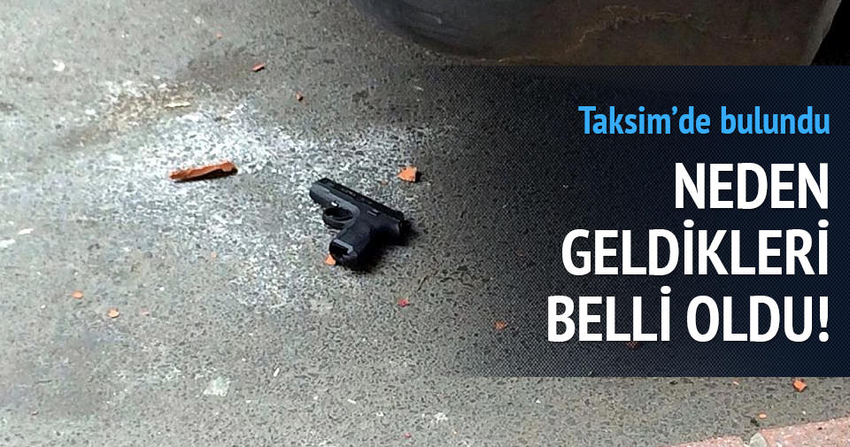 Taksim’e eylemci polisten kaçarken silah düşürdü