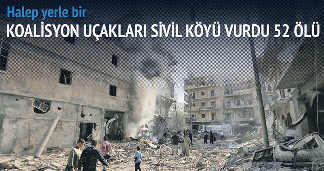 Koalisyon uçakları sivil köyü vurdu