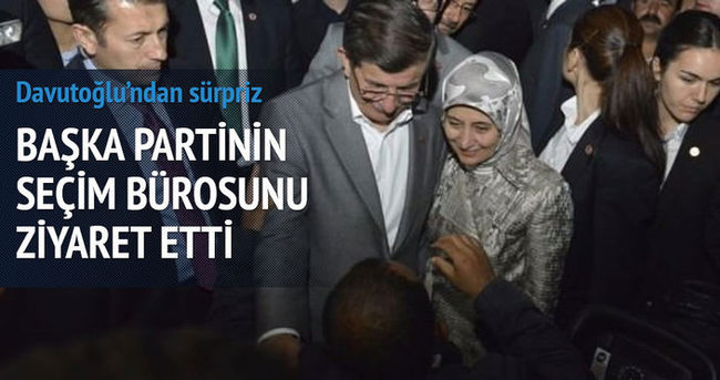 Ahmet Davutoğlu MHP seçim bürosunu ziyaret etti