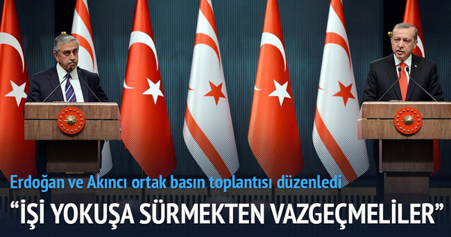 Erdoğan-Akıncı ortak basın açıklaması yaptı