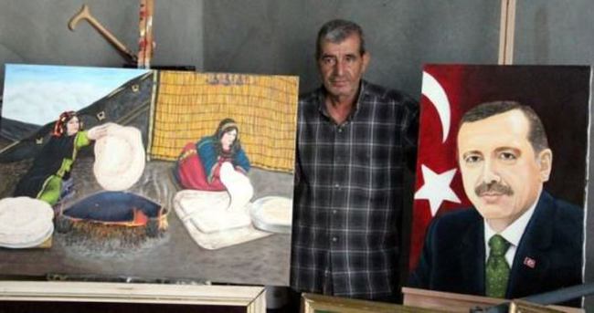 Suriyeli ressam, Erdoğan sevgisini tuvale taşıdı