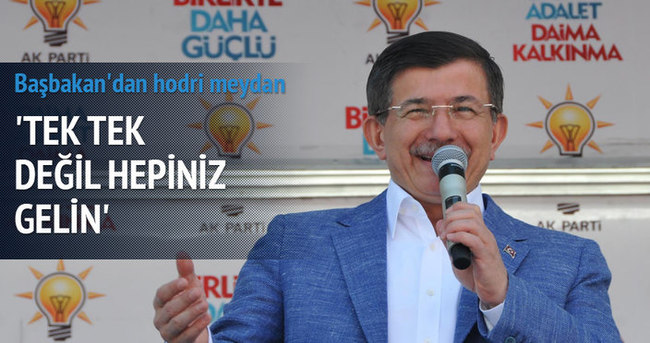 Başbakan Davutoğlu Denizli’de halka seslendi