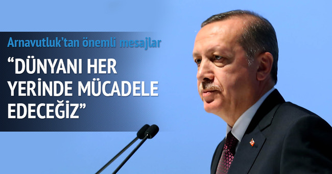 Cumhurbaşkanı Erdoğan Arnavutluk’ta konuştu