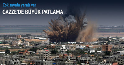 Gazze’de patlama! Yaralılar var!