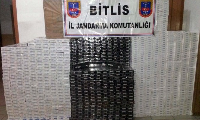 Bitlis’te 13 Bin 840 Paket Kaçak Sigara Ele Geçirildi