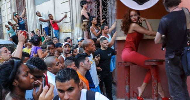 Küba’da Rihanna izdihamı